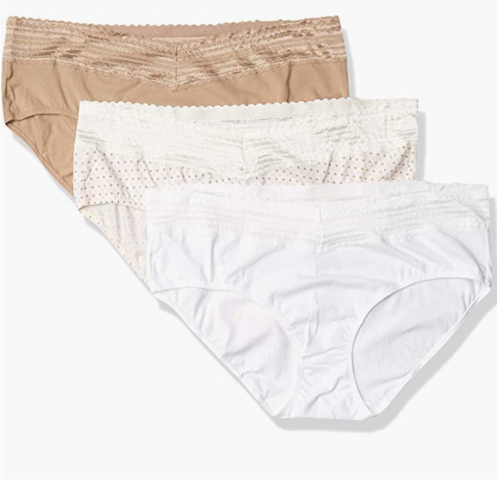 Warner&rsquo;s Blissful Benefits Cotton Stretch Lace Hipster Panties (3-Pack)