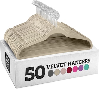 Zober Nonslip Velvet Hangers (50-Pack) 