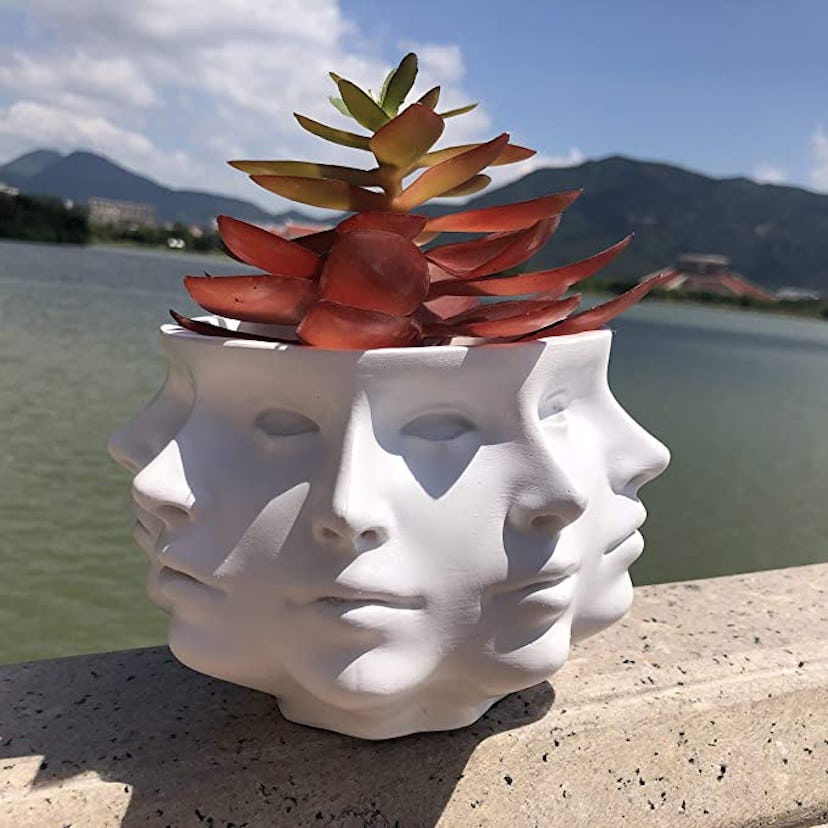 This planter is a year-round decoration you can use at Halloween.