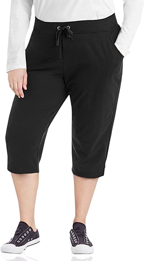 Just My Size French Terry Capri with Pockets