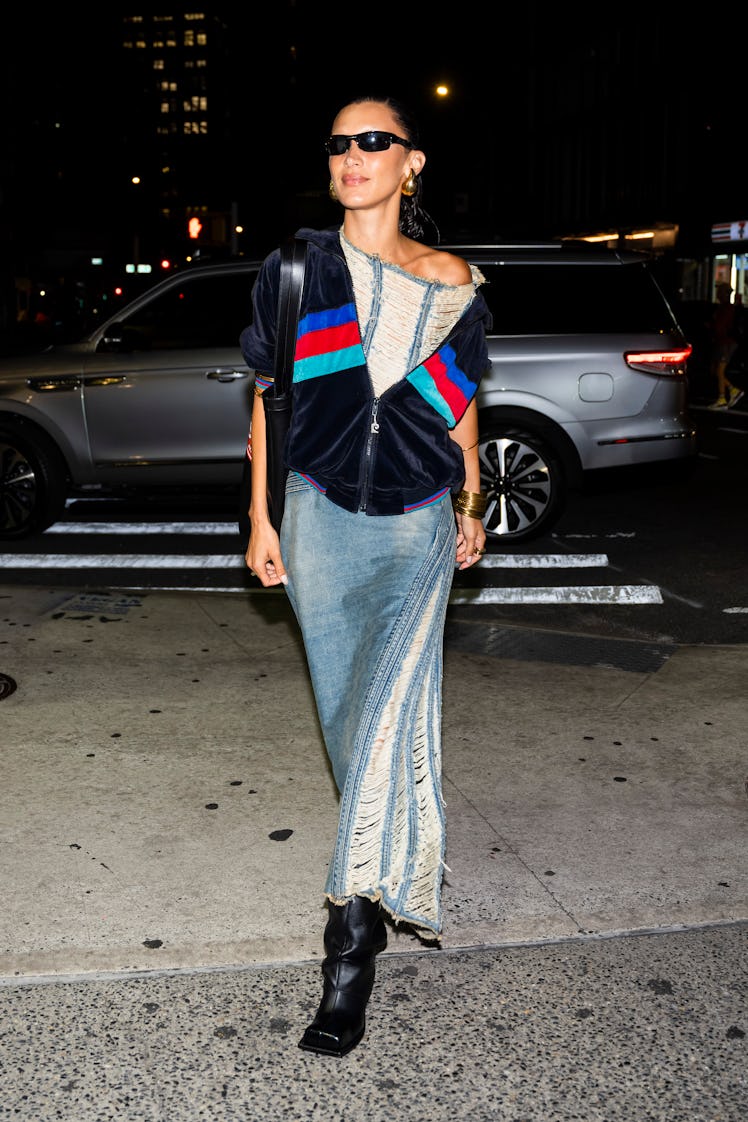 Bella Hadid is seen in Greenwich Village on September 08, 2022 in New York City