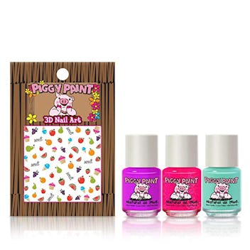Piggy Paint Happy Hands Set (3 Polish + Nail Art) Invented By Mom