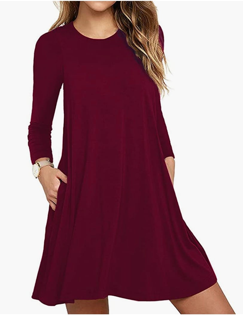 HiMONE Long Sleeve  T-Shirt Dress