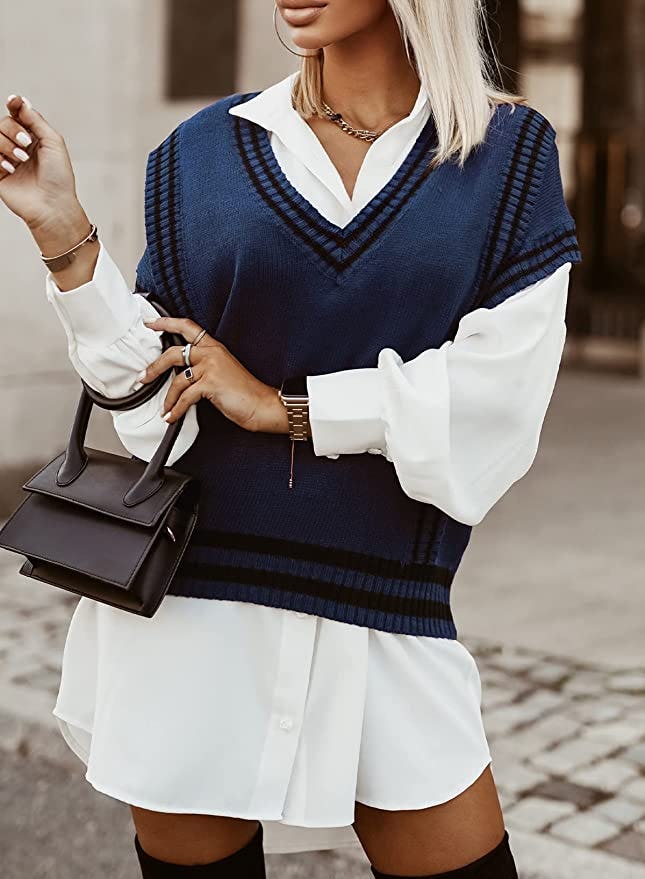 BLENCOT V Neck Sweater Vest