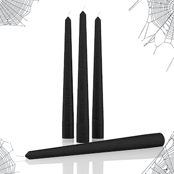 Black taper candles are a Halloween decoration you can use year-round.