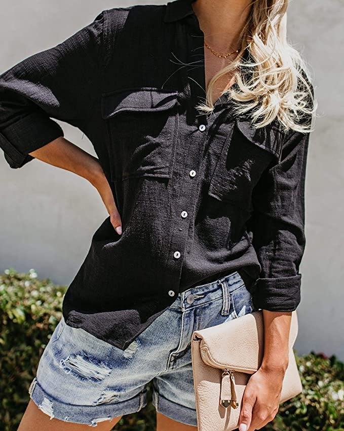 Runcati Long Sleeve Button Down Top