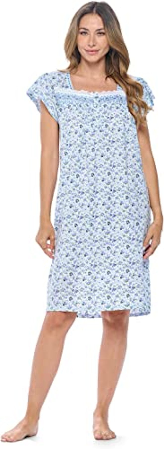 Amazon Casual Nights Women's Cap Sleeve Floral Nightgown