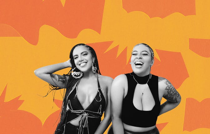 Gila Shlomi, aka Weezy & Mandii B posing for a photo and just want to have fun.
