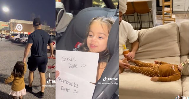 Joshua Chavez surprised his young daughter with an adorable "pick a card" date that's going viral on...