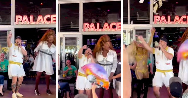Former NSYNC member Joey Fatone stopped by a drag bar in South Beach to surprise fans as drags queen...