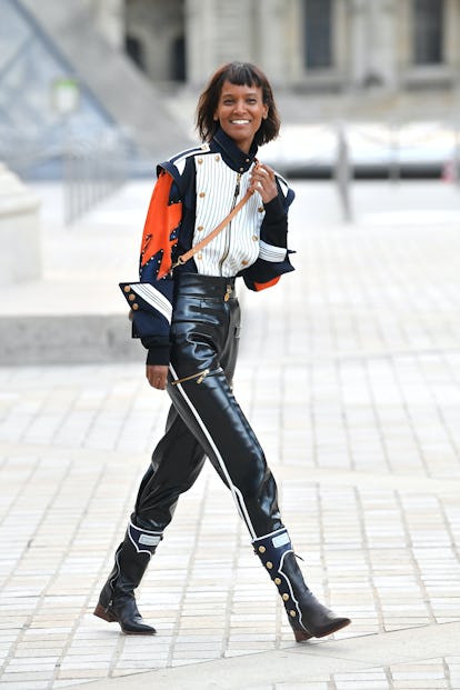 Knee high top cut out boots