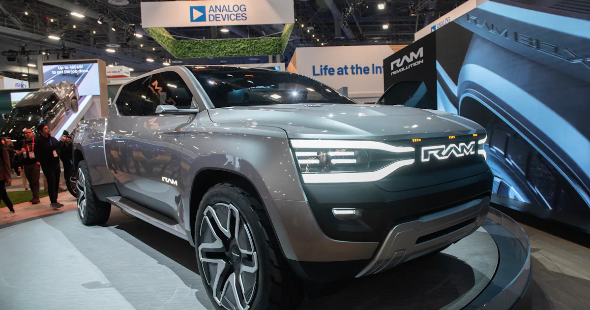 Ram’s electric pickup truck concept is also a mobile movie projector