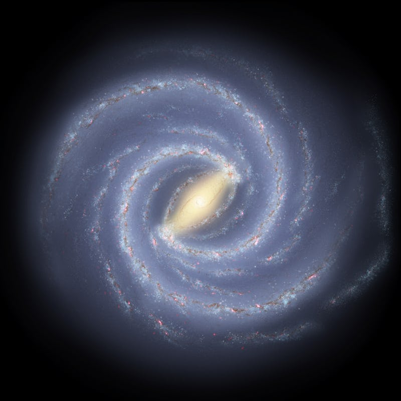 artist's interpretation of Milky Way galaxy