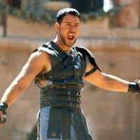 Russell Crowe yells as Maximus in Gladiator 2