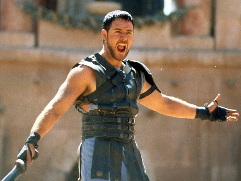 Russell Crowe yells as Maximus in Gladiator 2