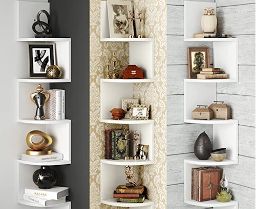 Greenco 5-Tier Wall Mount Corner Shelves