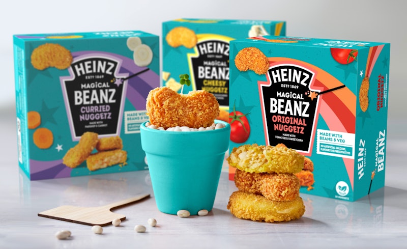 Three flavours of Heinz Magical Beanz Nuggets