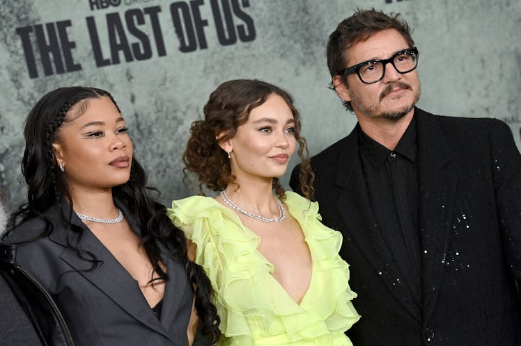 Storm Reid, Nico Parker, and Pedro Pascal attend the Los Angeles Premiere of HBO's "The Last of Us" ...