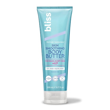 bliss texture takedown skin smoothing body butter is the best drugstore body butter to treat kp