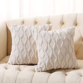 Volcanics Faux Wool Throw Pillow Covers (2-Pack) 