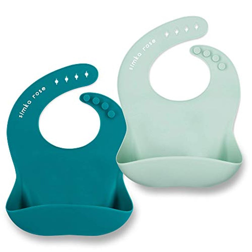 Simka Rose Silicone Bibs (2-Pack)