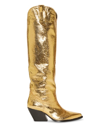 Vince Camuto gold metallic tall boots
