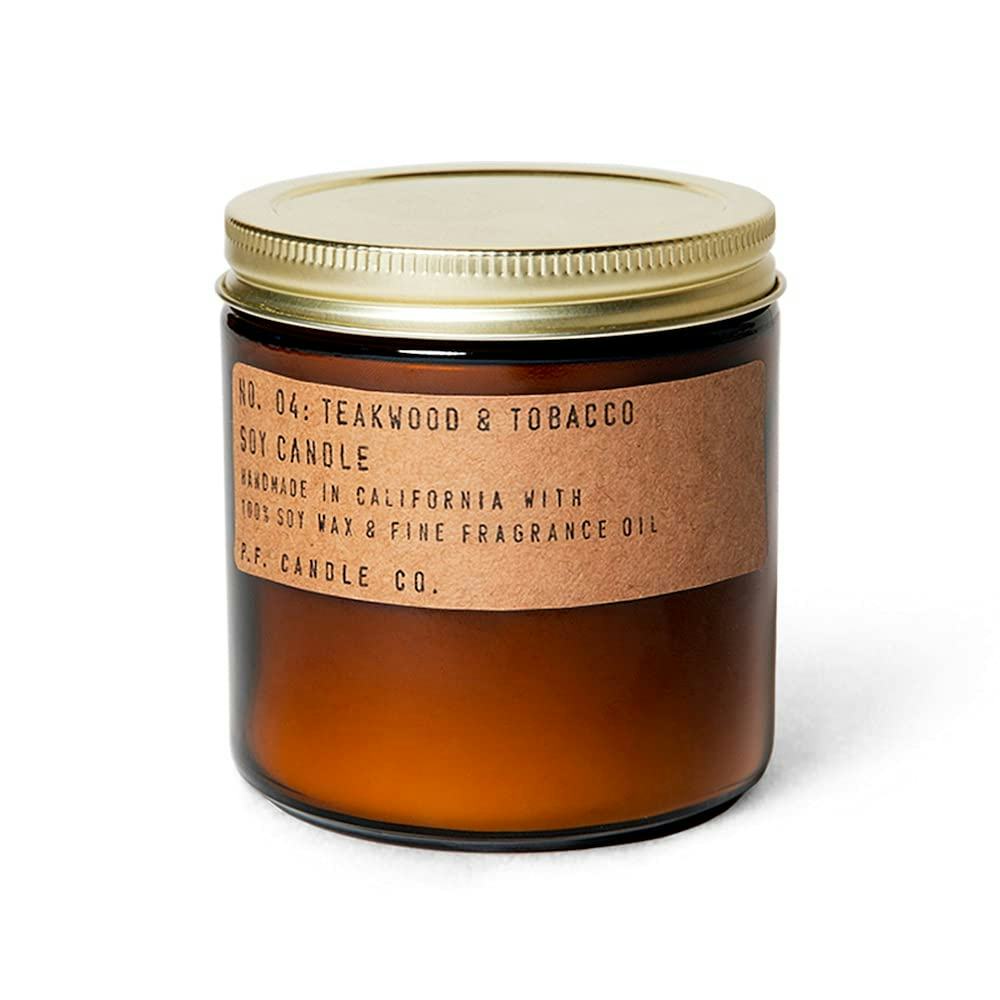 P.F. Candle Co. Teakwood &amp; Tobacco Soy Candle