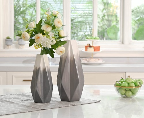 TERESA'S COLLECTIONS Ceramic Flower Vases (2-Piece Set)
