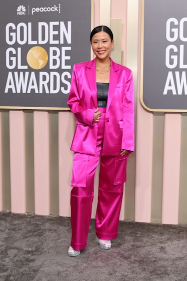 Domee Shi attends the 80th Annual Golden Globe Awards at The Beverly Hilton on January 10, 2023 in B...