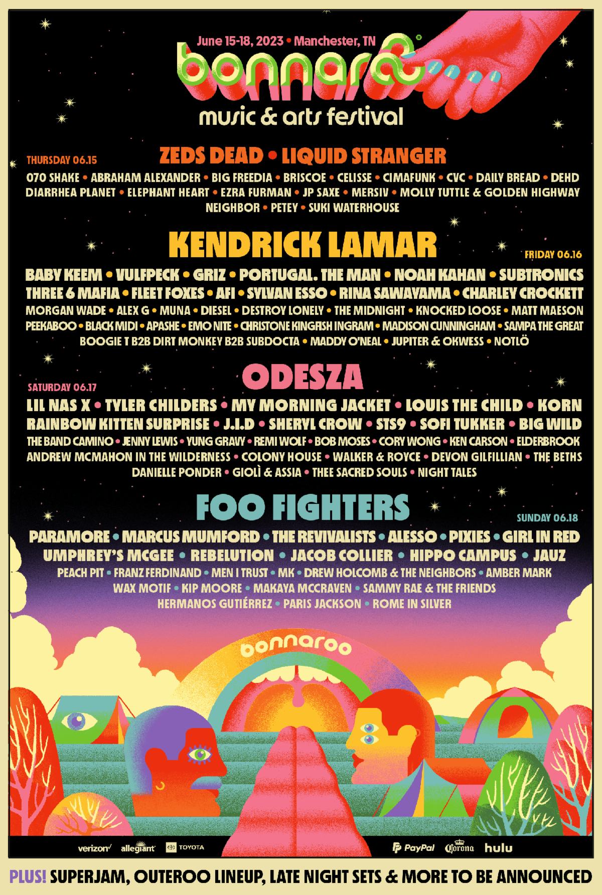 Bonnaroo's 2023 Lineup Includes Kendrick Lamar, Paramore, Lil Nas X