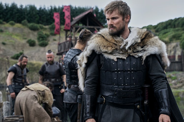 Harekr (Bradley James), the ruler of Jómsborg, in Season 2 of Vikings: Valhalla. 