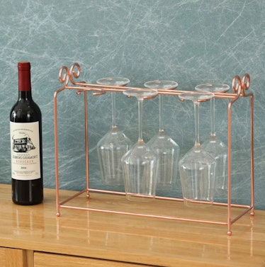 Avett Tabletop Wine Glass Rack in Copper