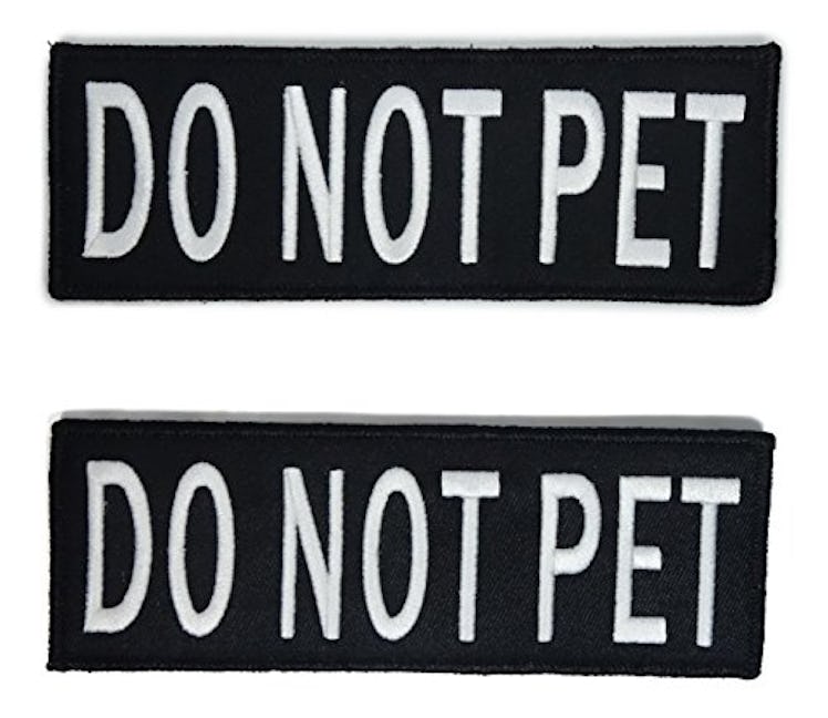 Leash Boss Do Not Pet Dog Vest Patches (2-Pack)