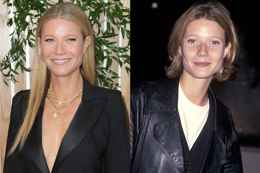 An image of gwyneth paltrow now, and in her 20's