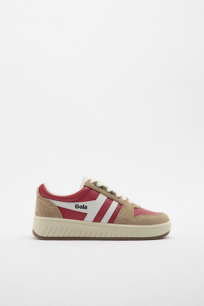 Gola x Zara red and beige sneakers