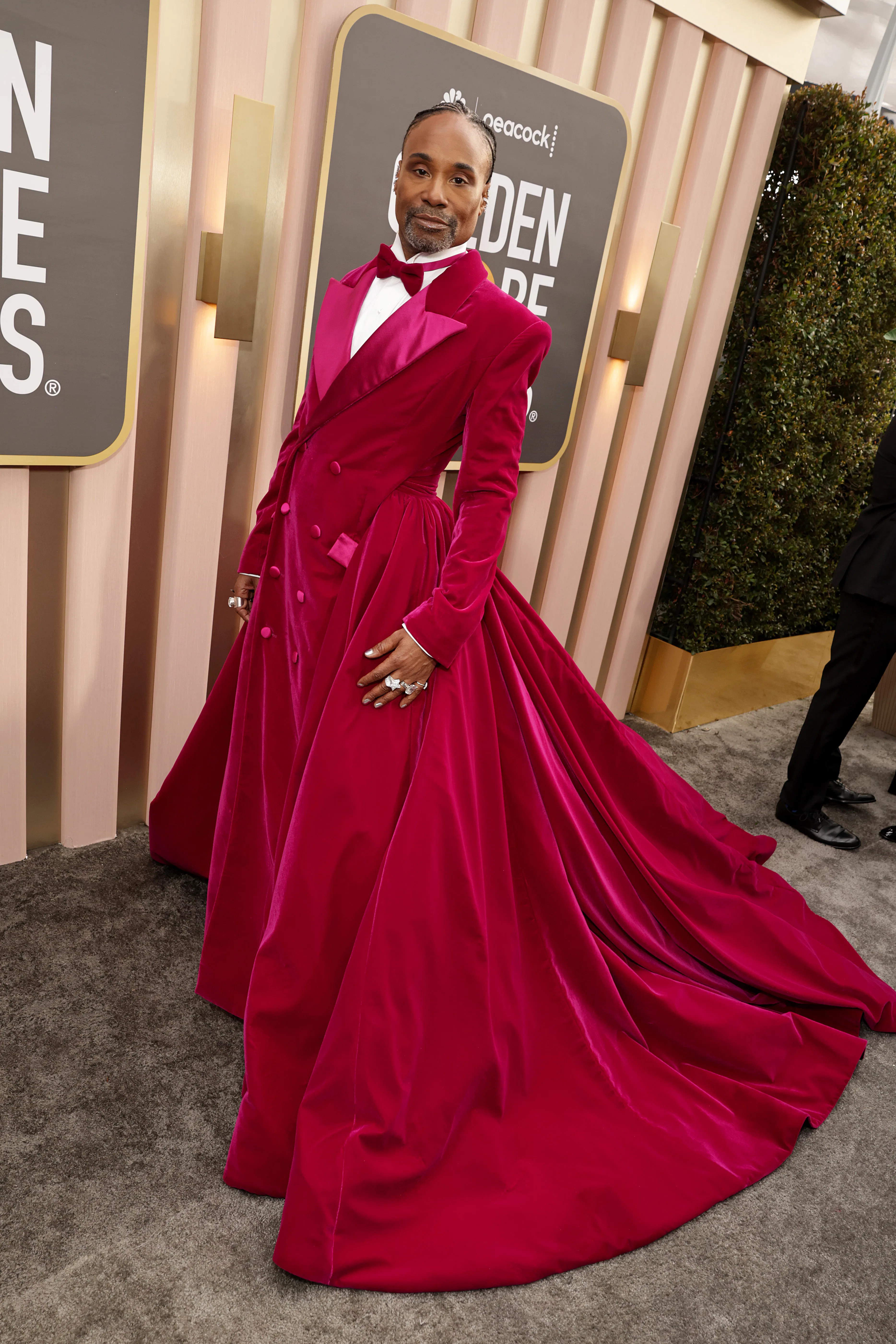 2023 golden globes dresses Selena Gomez Grape Velvet 2023 Golden Globes Awards Dress
