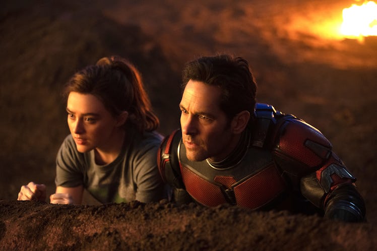 Kathryn Newton as Cassandra "Cassie" Lang and Paul Rudd as Scott Lang/Ant-Man