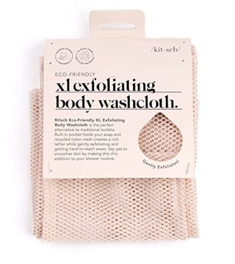 Kitsch Holiday Gift XL Exfoliating Body Washcloth for Shower and Bath 