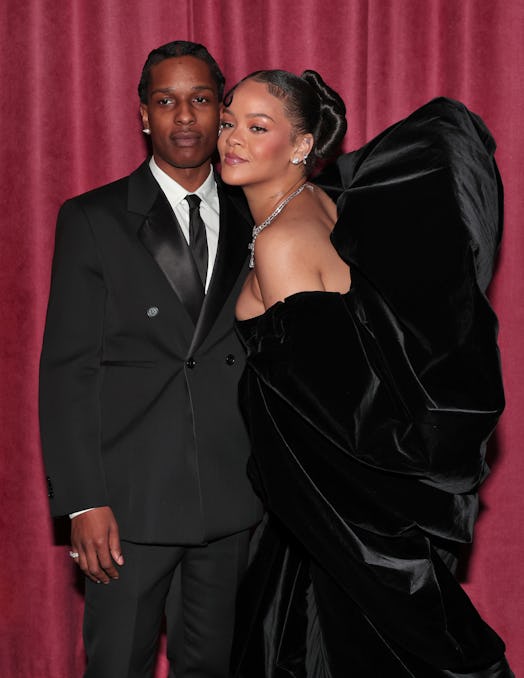 A$AP Rocky and Rihanna attend the 80th Annual Golden Globe Awards 