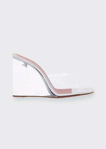 Lupita Glass-Wedge Slide Sandals