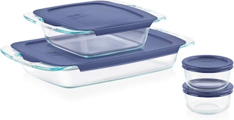 Pyrex Easy Grab Glass Baking Dish Set with Lids (8 Pieces)