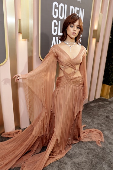 Jenna Ortega arrives at the 80th Annual Golden Globe Awards held at the Beverly Hilton Hotel on Janu...