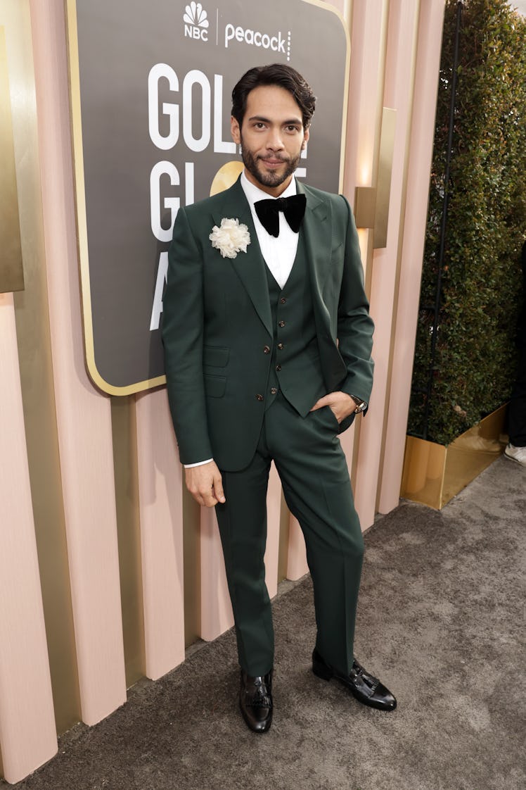 80th Annual GOLDEN GLOBE AWARDS -- Pictured: Diego Calva arrives at the 80th Annual Golden Globe Awa...