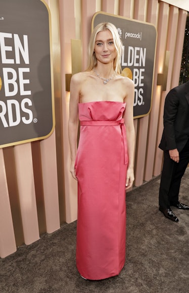 Elizabeth Debicki arrives at the 80th Annual Golden Globe Awards held at the Beverly Hilton Hotel on...