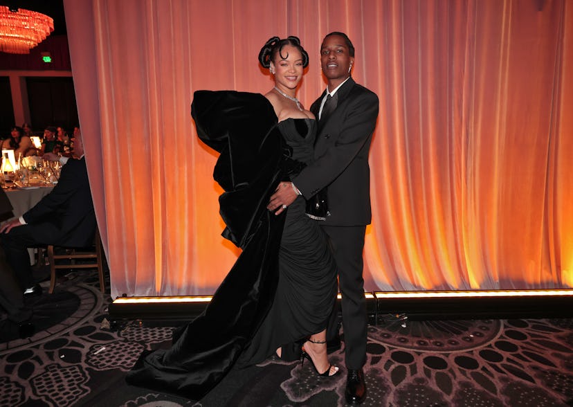 Rihanna and A$AP Rocky attend the 80th Annual Golden Globe Awards 