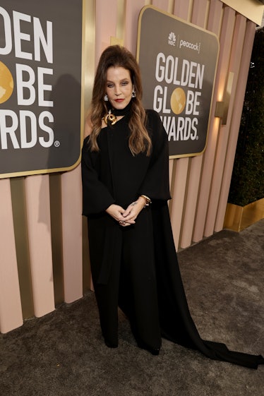 Lisa Marie Presley arrives at the 80th Annual Golden Globe Awards held at the Beverly Hilton Hotel o...