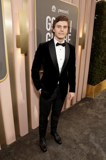 Evan Peters arrives at the 80th Annual Golden Globe Awards held at the Beverly Hilton Hotel on Janua...