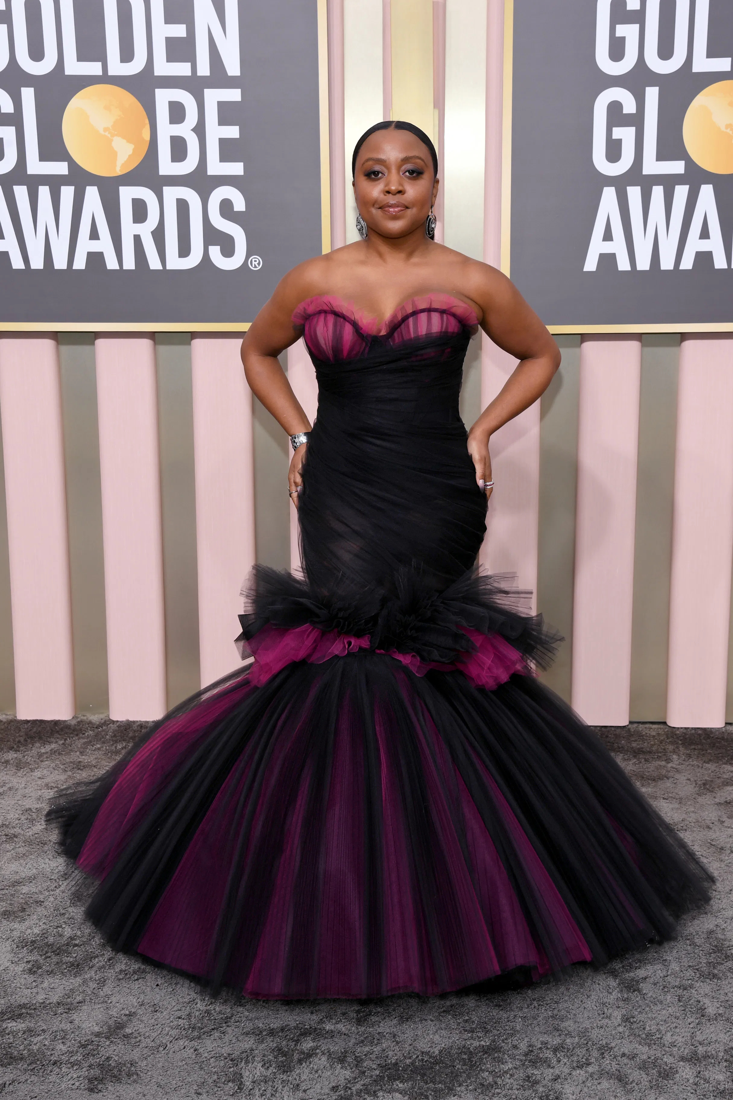 Quinta Brunson attends the 80th Annual Golden Globe Awards at The Beverly Hilton on January 10, 2023...