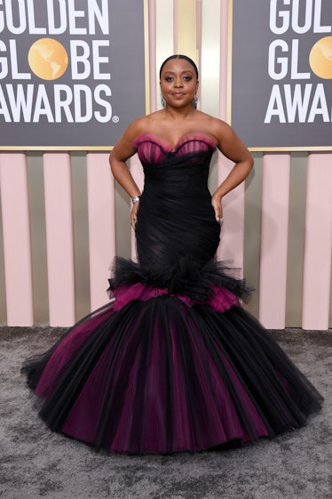 Quinta Brunson attends the 80th Annual Golden Globe Awards at The Beverly Hilton on January 10, 2023...