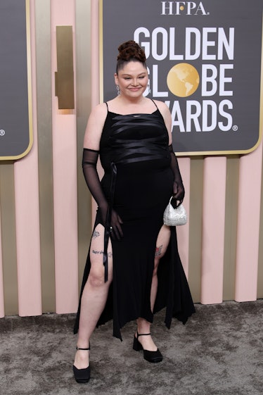 Megan Stalter attends the 80th Annual Golden Globe Awards at The Beverly Hilton on January 10, 2023 ...